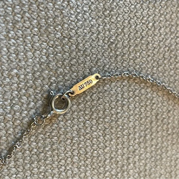 💙Tiffany & Co.💙18k White Gold Diamond Interlocking Circle Necklace - Picture 9 of 12